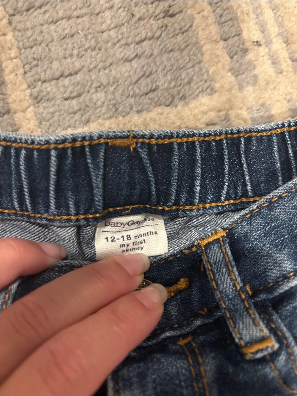 GAP Toddler Dark Blue Denim Jeans with Monster Patch